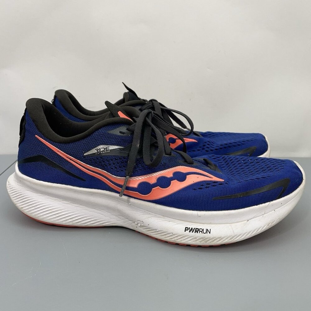 Saucony Ride 15 Sneakers Shoes Running Training Athletic Blue Mens 10.5